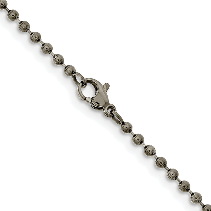Chisel Stainless Steel Antiqued 2.4mm Beaded Ball Chain