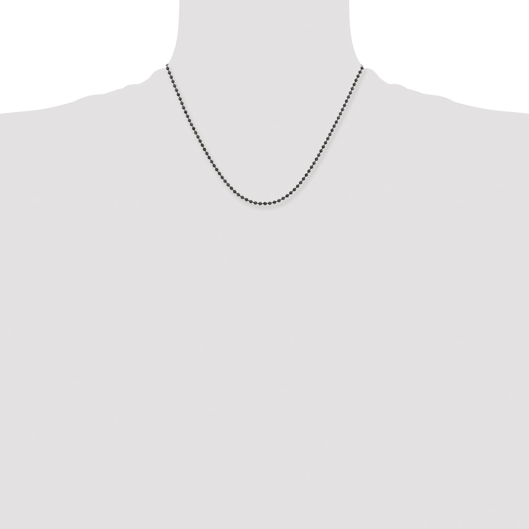 Chisel Stainless Steel Antiqued 2.4mm Beaded Ball Chain