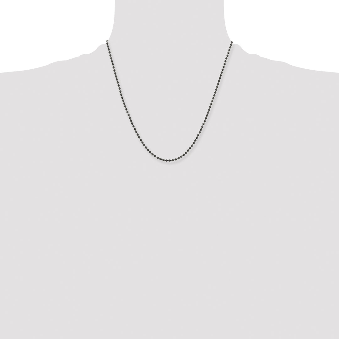 Chisel Stainless Steel Antiqued 2.4mm Beaded Ball Chain