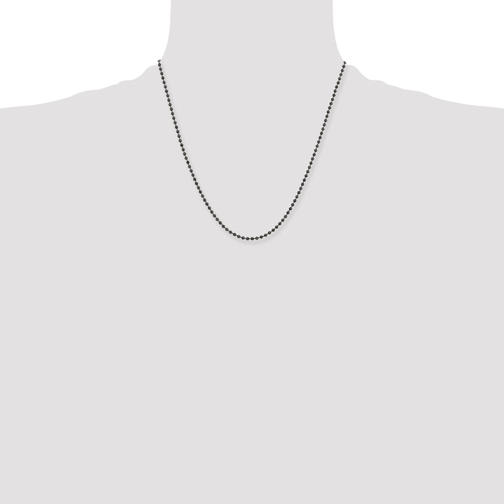Chisel Stainless Steel Antiqued 2.4mm Beaded Ball Chain