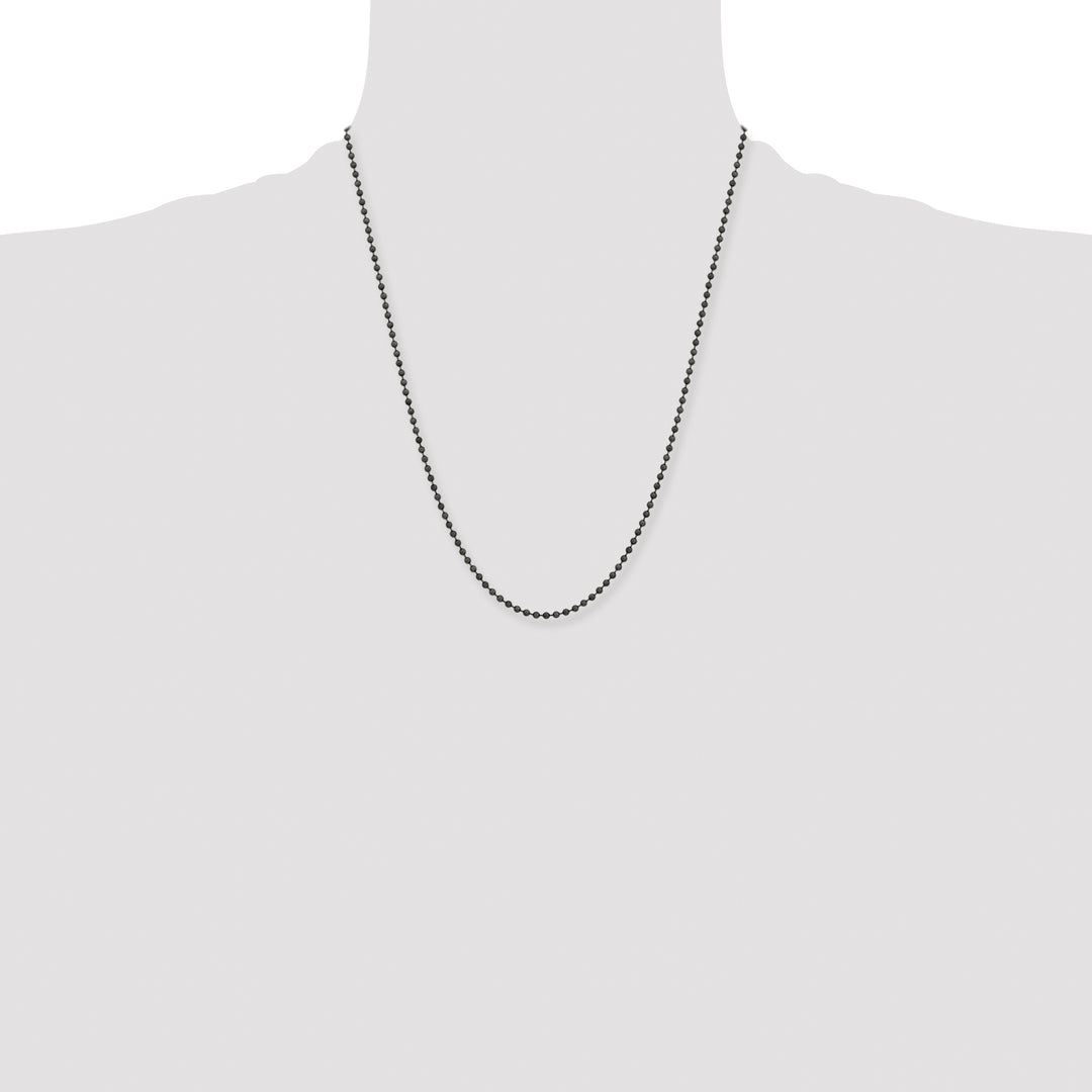 Chisel Stainless Steel Antiqued 2.4mm Beaded Ball Chain