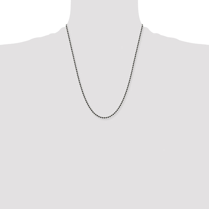 Chisel Stainless Steel Antiqued 2.4mm Beaded Ball Chain