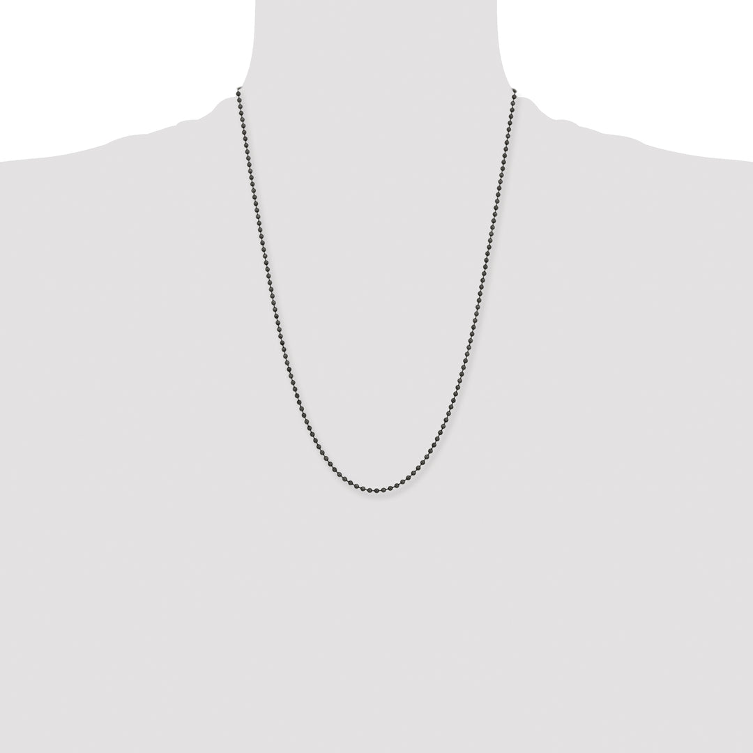 Chisel Stainless Steel Antiqued 2.4mm Beaded Ball Chain