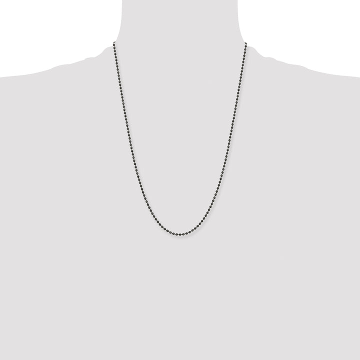 Chisel Stainless Steel Antiqued 2.4mm Beaded Ball Chain