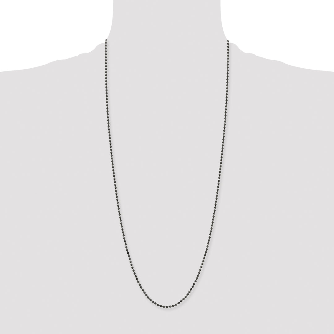 Chisel Stainless Steel Antiqued 2.4mm Beaded Ball Chain