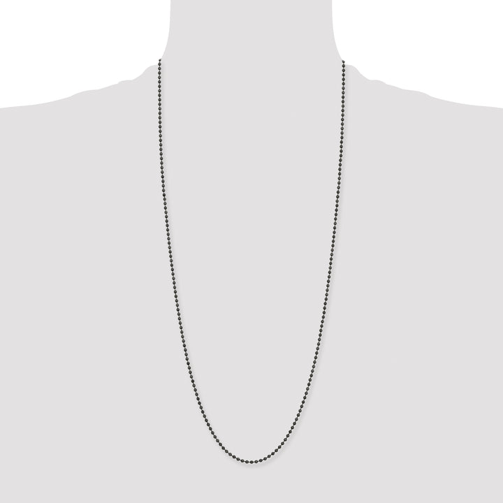 Chisel Stainless Steel Antiqued 2.4mm Beaded Ball Chain