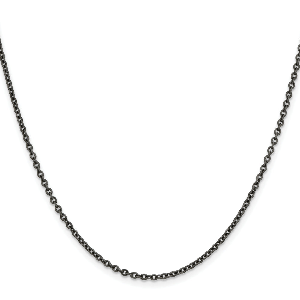 Chisel Stainless Steel Oxidized Cable Chain