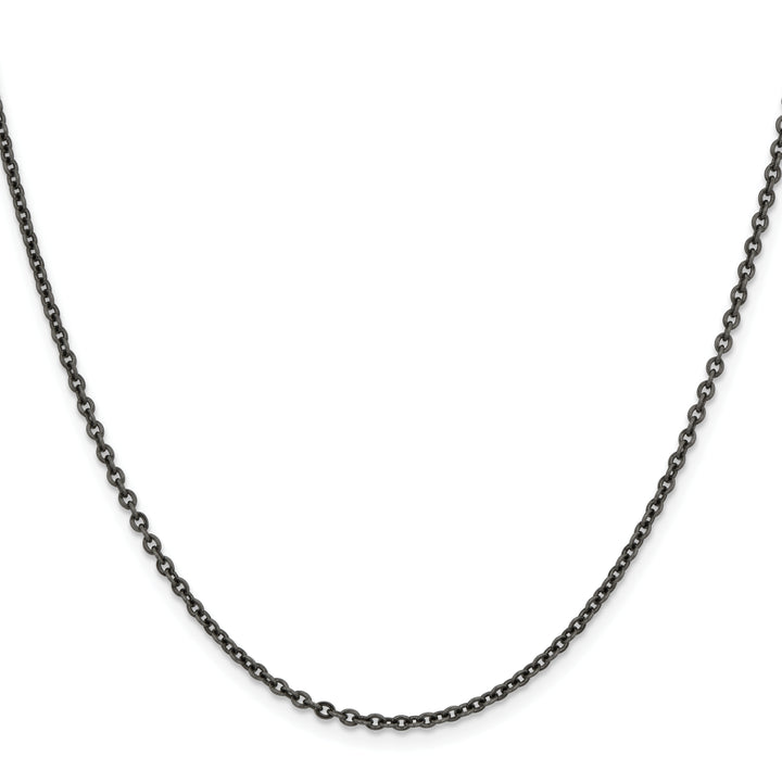 Chisel Stainless Steel Oxidized Cable Chain