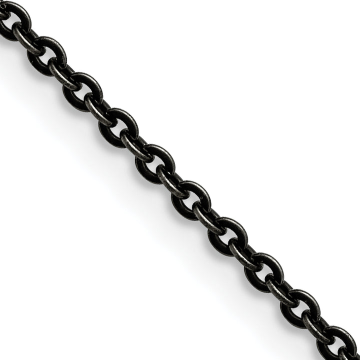 Chisel Stainless Steel Oxidized Cable Chain