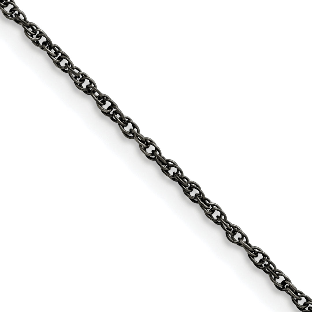 Chisel Stainless Steel Oxidized 2mm Fancy Link Chain