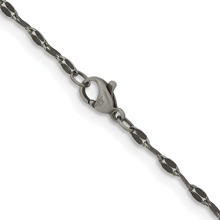 Chisel Stainless Steel Oxidized 2.5mm Alternate Anchor Link Chain