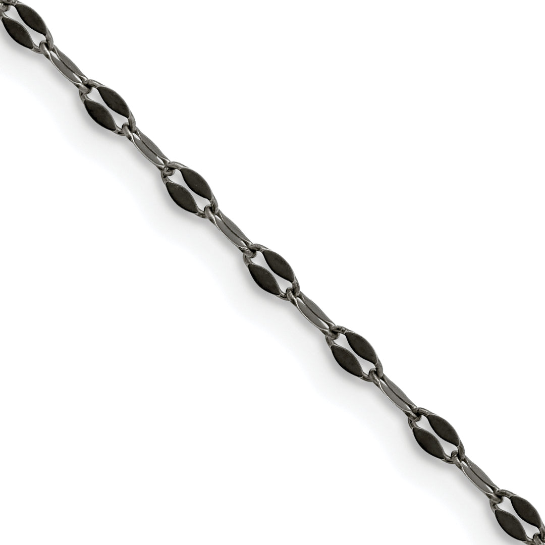 Chisel Stainless Steel Oxidized 2.5mm Alternate Anchor Link Chain