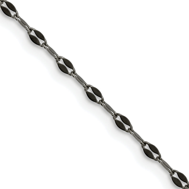 Chisel Stainless Steel Oxidized 2.5mm Alternate Anchor Link Chain