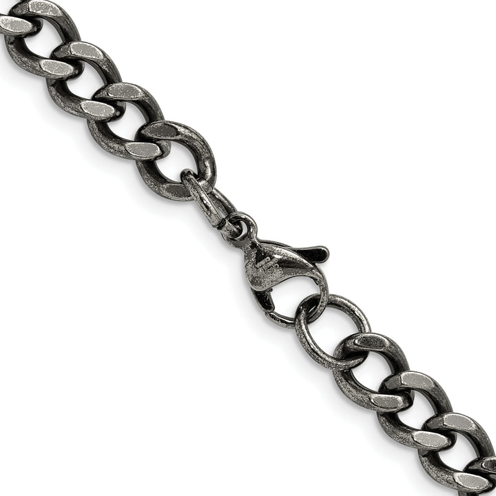 Chisel Stainless Steel Antiqued 6.7mm Curb Chain