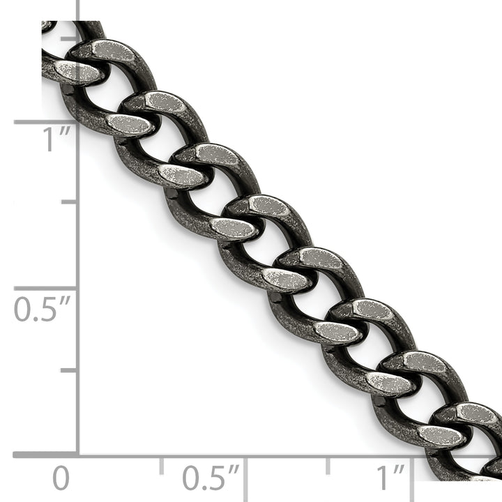 Chisel Stainless Steel Antiqued 6.7mm Curb Chain