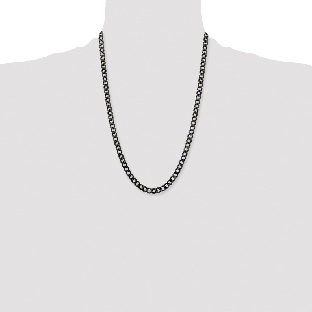 Chisel Stainless Steel Antiqued 6.7mm Curb Chain