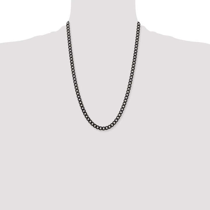 Chisel Stainless Steel Antiqued 6.7mm Curb Chain