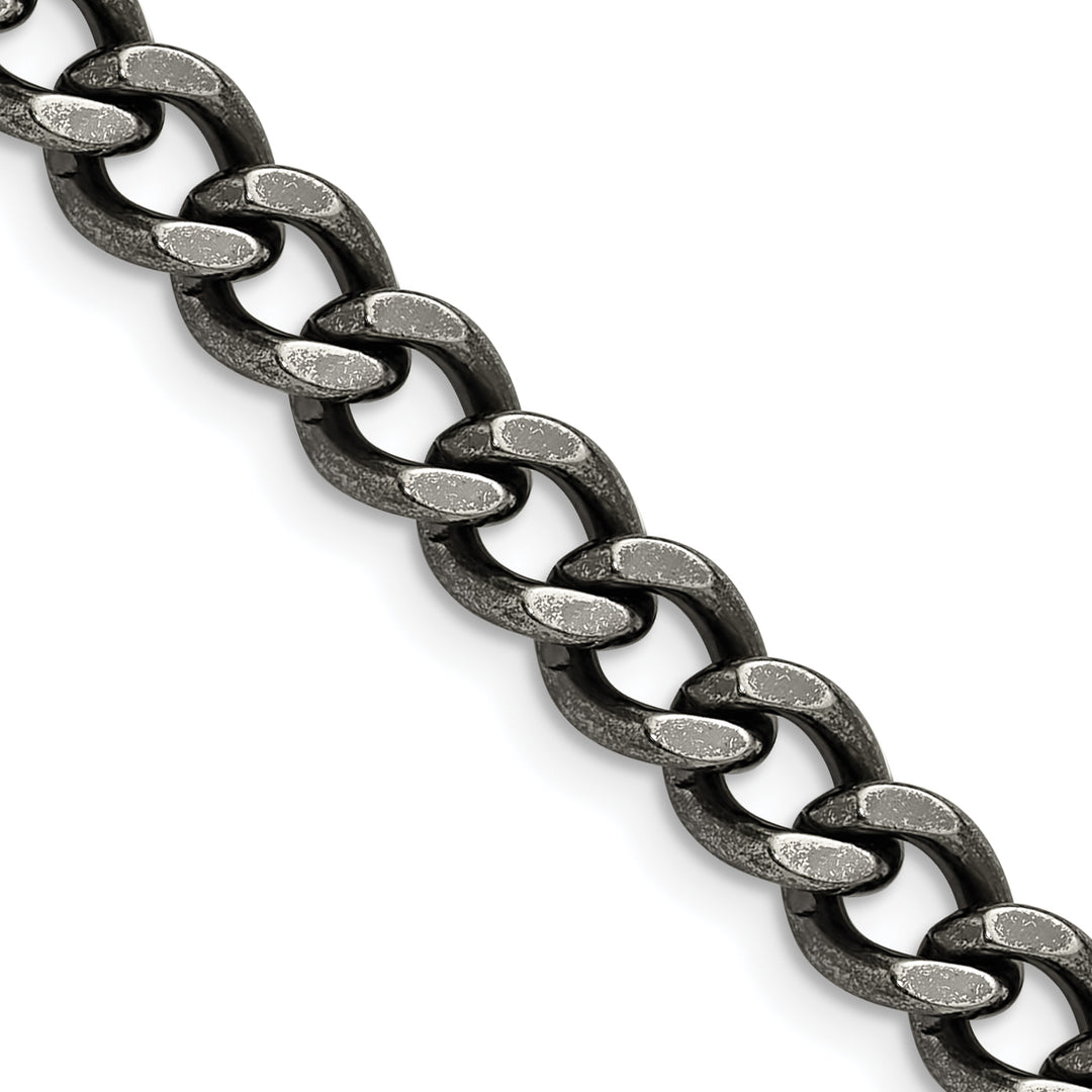 Chisel Stainless Steel Antiqued 6.7mm Curb Chain