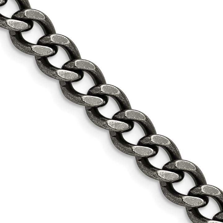 Chisel Stainless Steel Antiqued 6.7mm Curb Chain