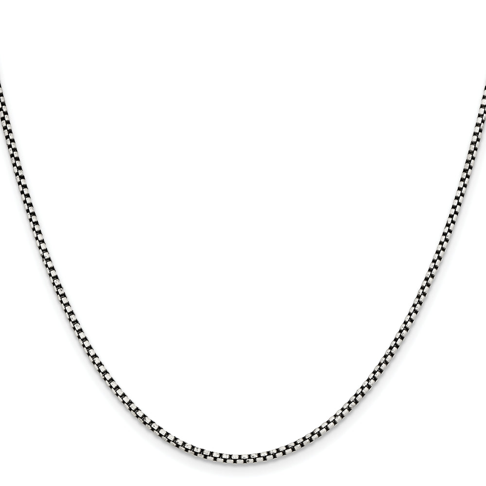 Chisel Stainless Steel Antiqued 2.25mm Box Chain