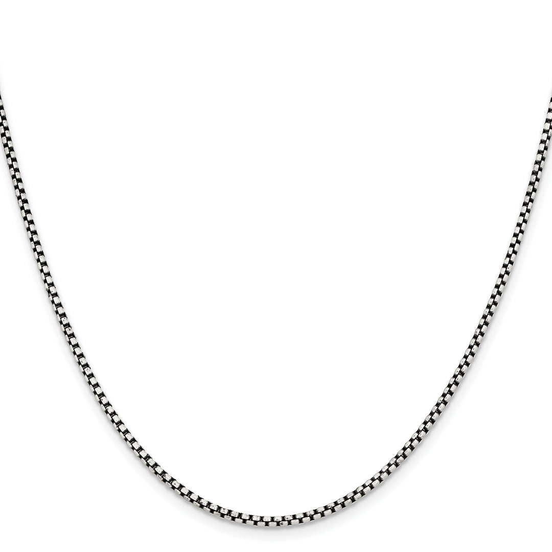 Chisel Stainless Steel Antiqued 2.25mm Box Chain