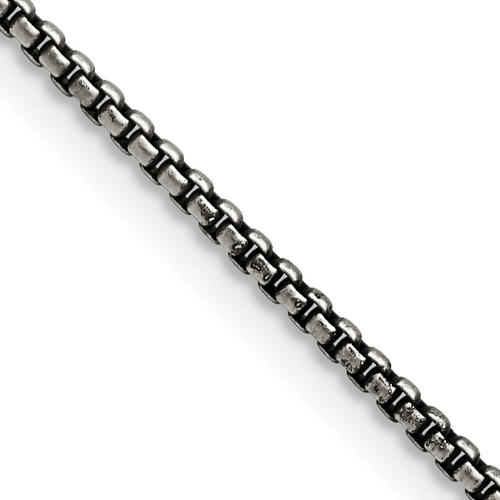 Chisel Stainless Steel Antiqued 2.25mm Box Chain