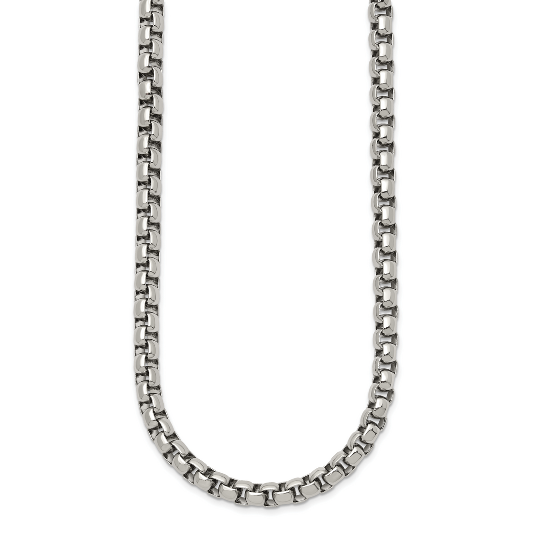 Chisel Stainless Steel Rounded Box Chain 24 Inch