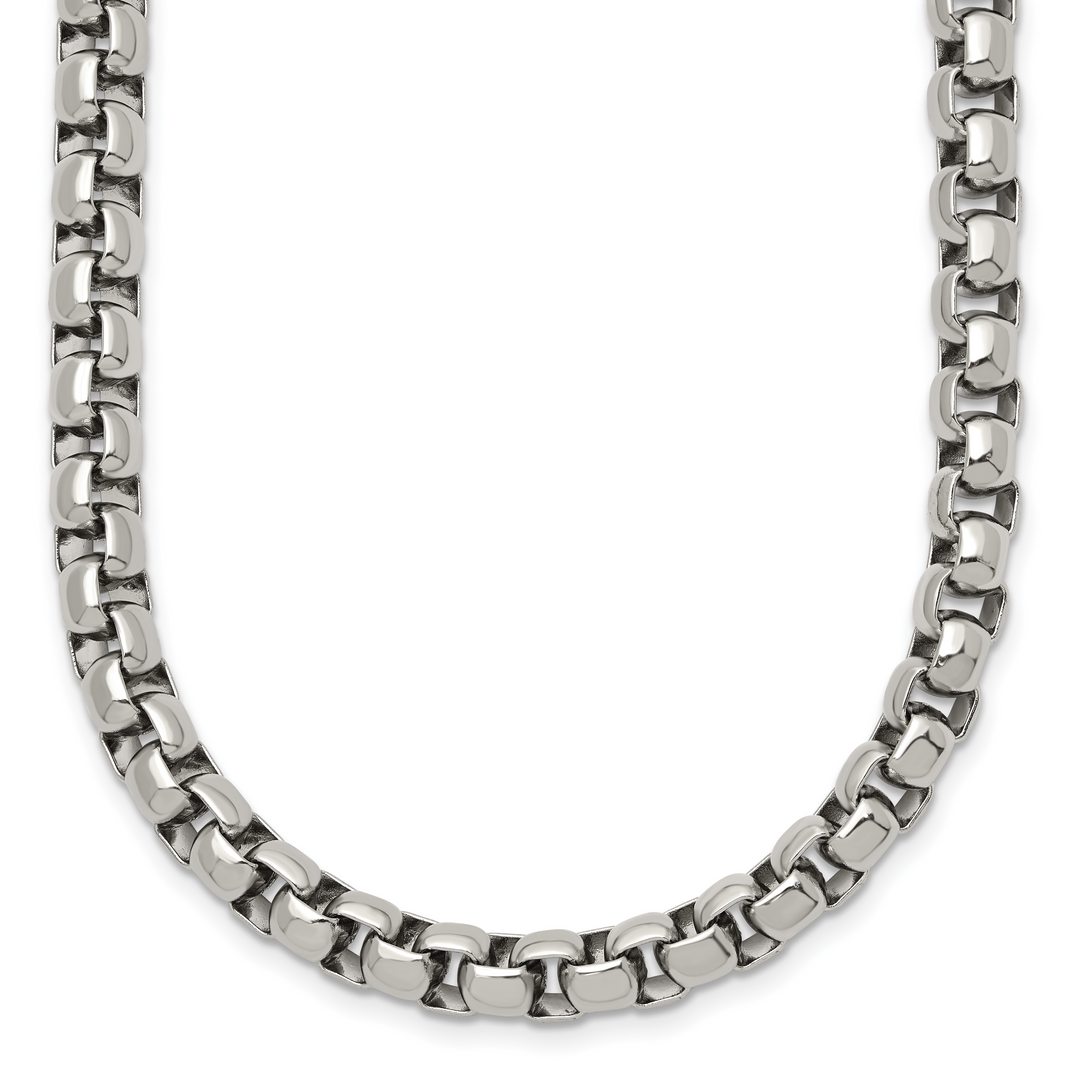 Chisel Stainless Steel Rounded Box Chain 24 Inch