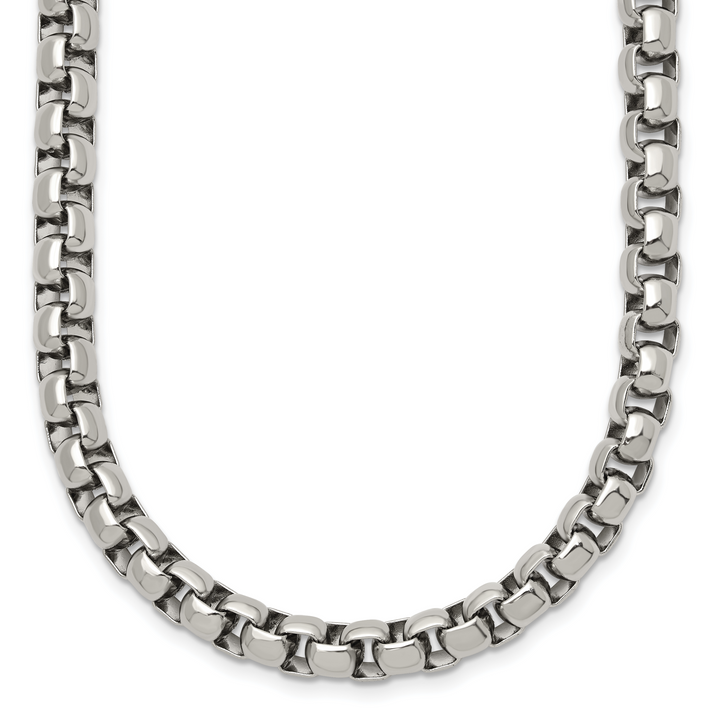 Chisel Stainless Steel Rounded Box Chain 24 Inch