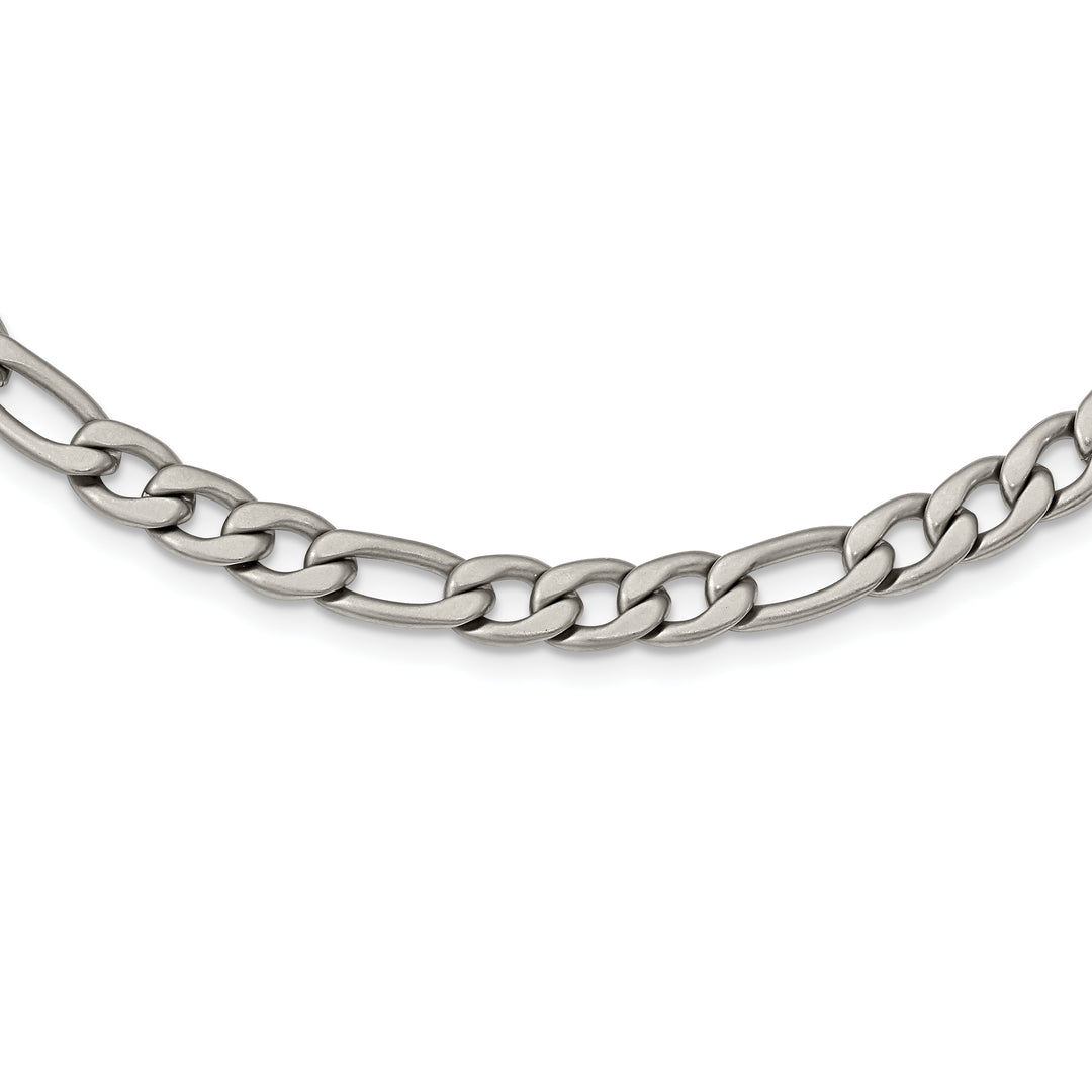 Chisel Stainless Steel Satin 7mm Figaro Chain 18 Inch
