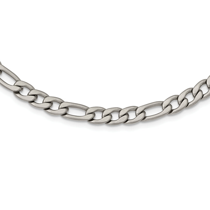 Chisel Stainless Steel Satin 7mm Figaro Chain 18 Inch