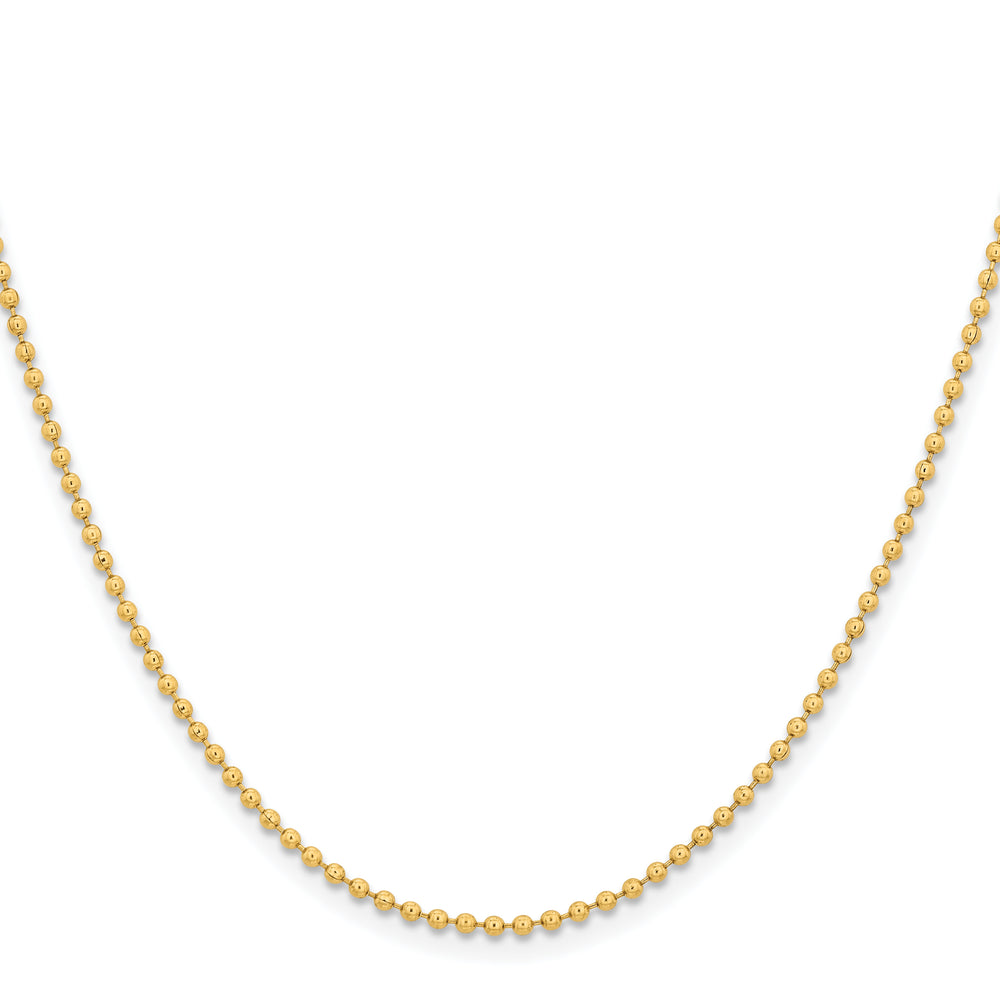 Chisel Stainless Steel Yellow Finish Finish 2mm Ball Chain