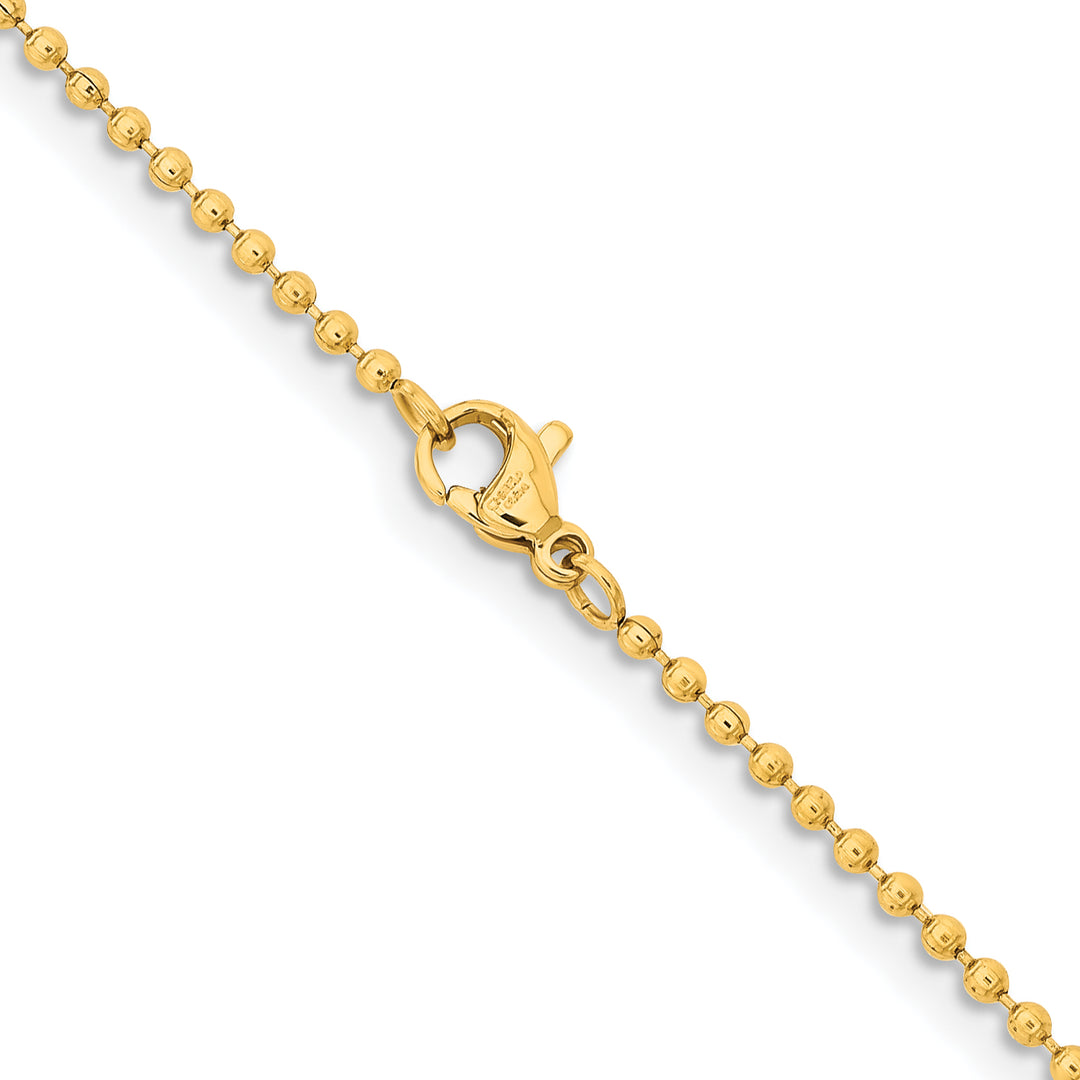 Chisel Stainless Steel Yellow Finish Finish 2mm Ball Chain