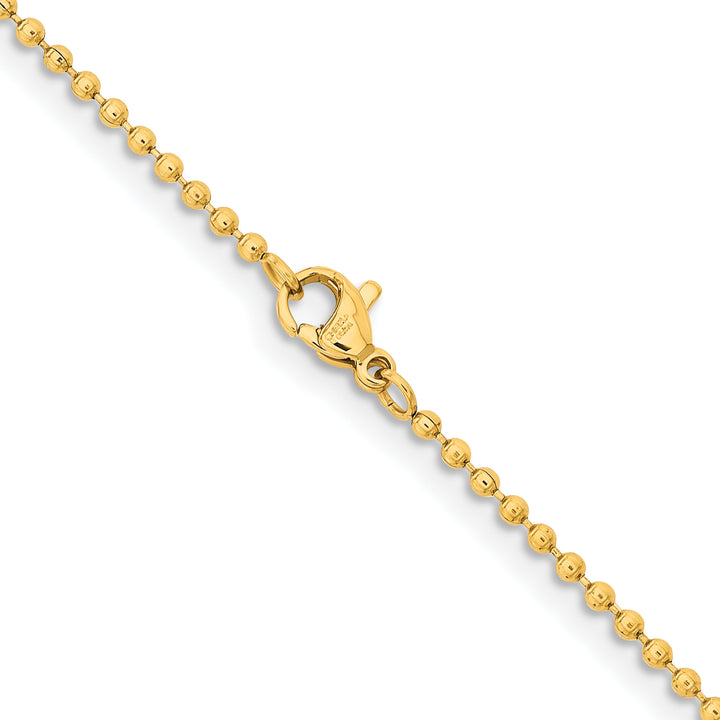 Chisel Stainless Steel Yellow Finish Finish 2mm Ball Chain