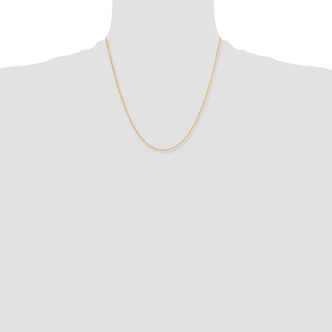 Chisel Stainless Steel Yellow Finish Finish 2mm Ball Chain