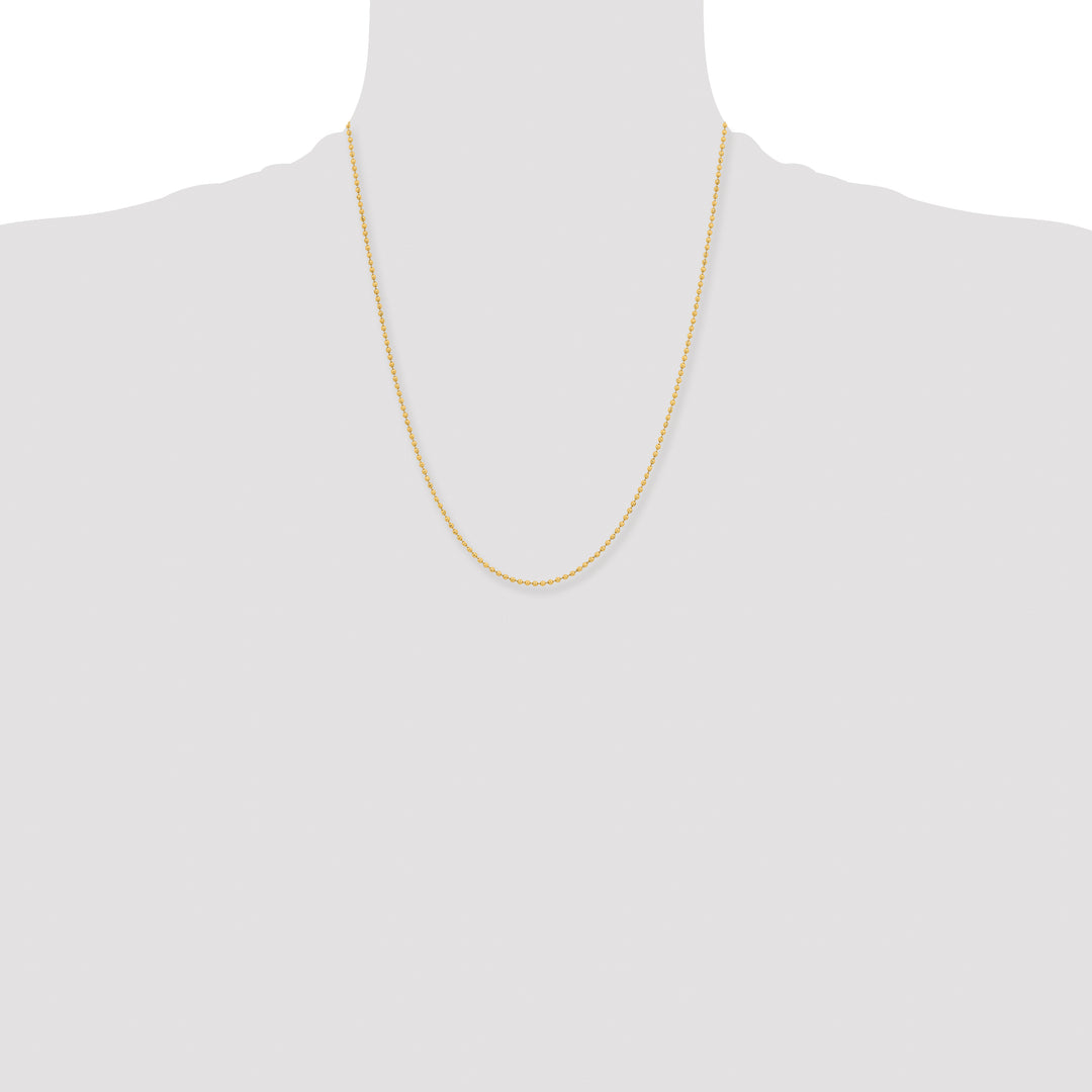 Chisel Stainless Steel Yellow Finish Finish 2mm Ball Chain