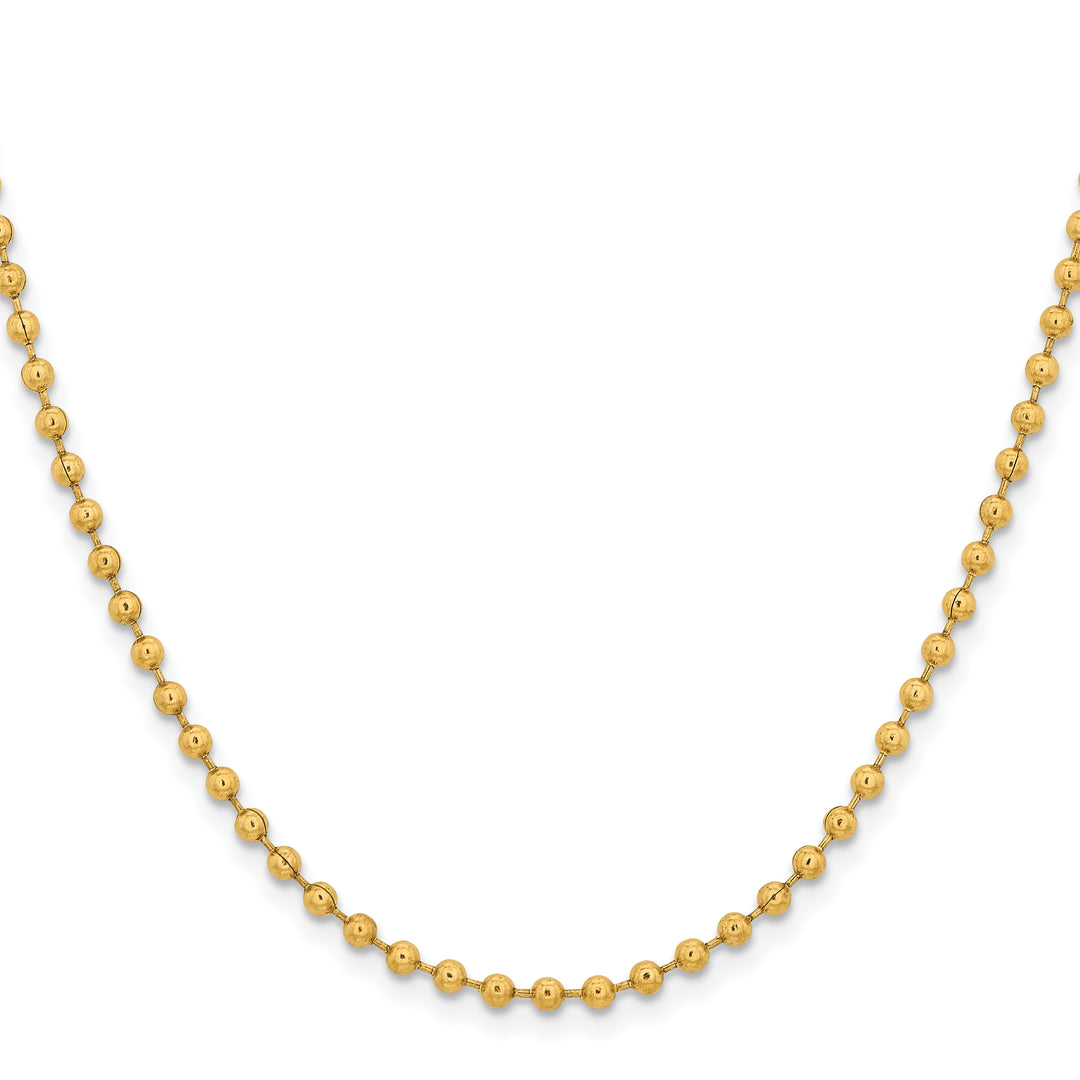 Chisel Stainless Steel Yellow Finish Finish 3mm Ball Chain
