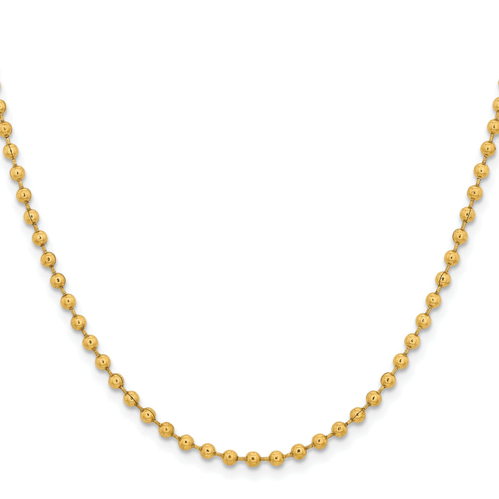 Chisel Stainless Steel Yellow Finish Finish 3mm Ball Chain