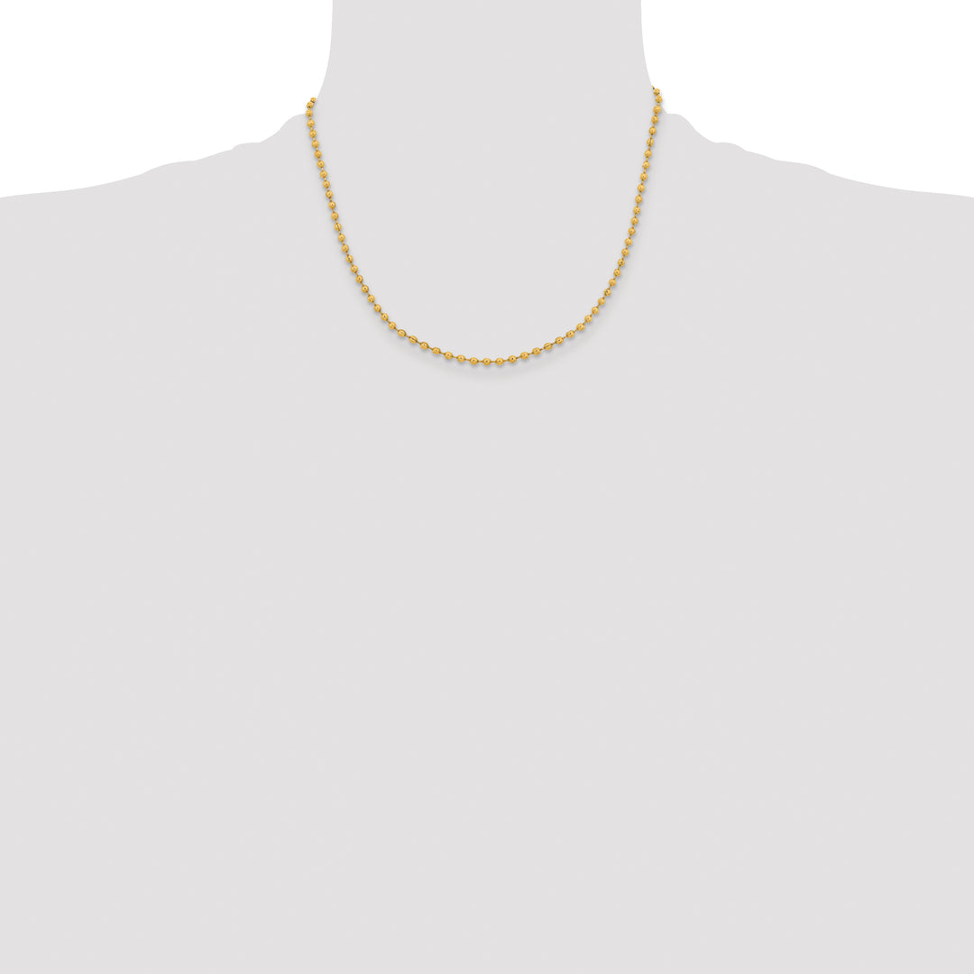 Chisel Stainless Steel Yellow Finish Finish 3mm Ball Chain