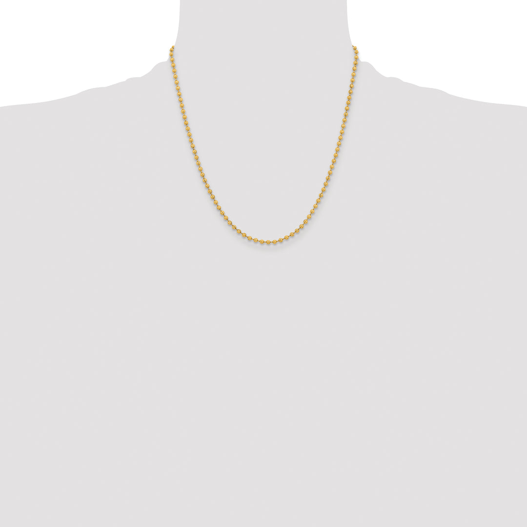Chisel Stainless Steel Yellow Finish Finish 3mm Ball Chain