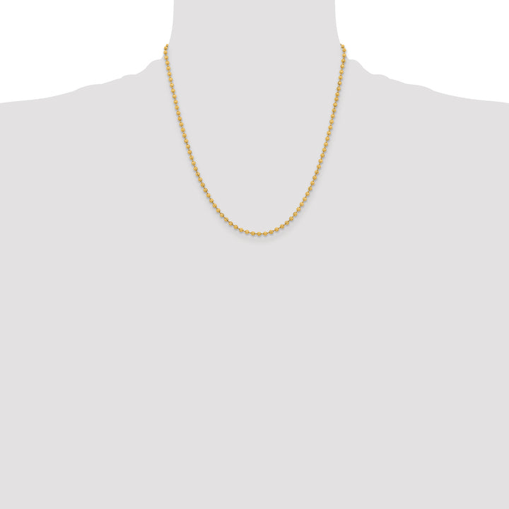 Chisel Stainless Steel Yellow Finish Finish 3mm Ball Chain