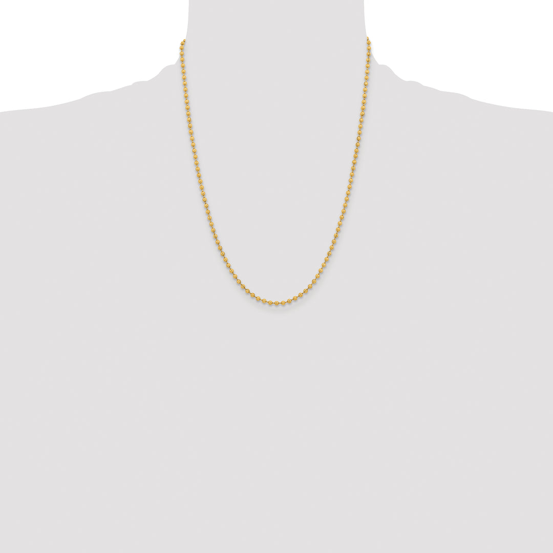 Chisel Stainless Steel Yellow Finish Finish 3mm Ball Chain