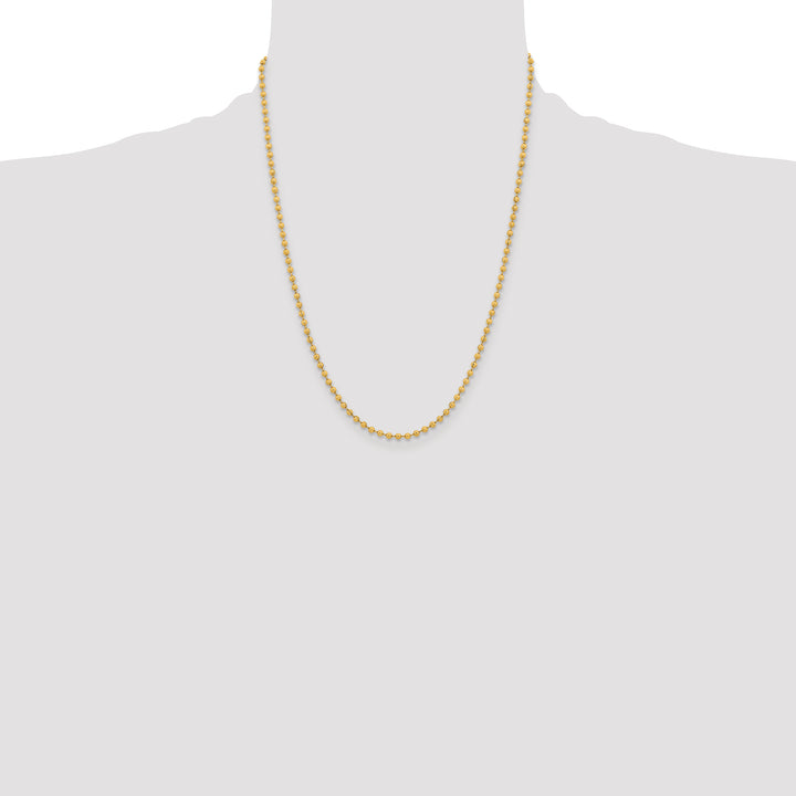 Chisel Stainless Steel Yellow Finish Finish 3mm Ball Chain