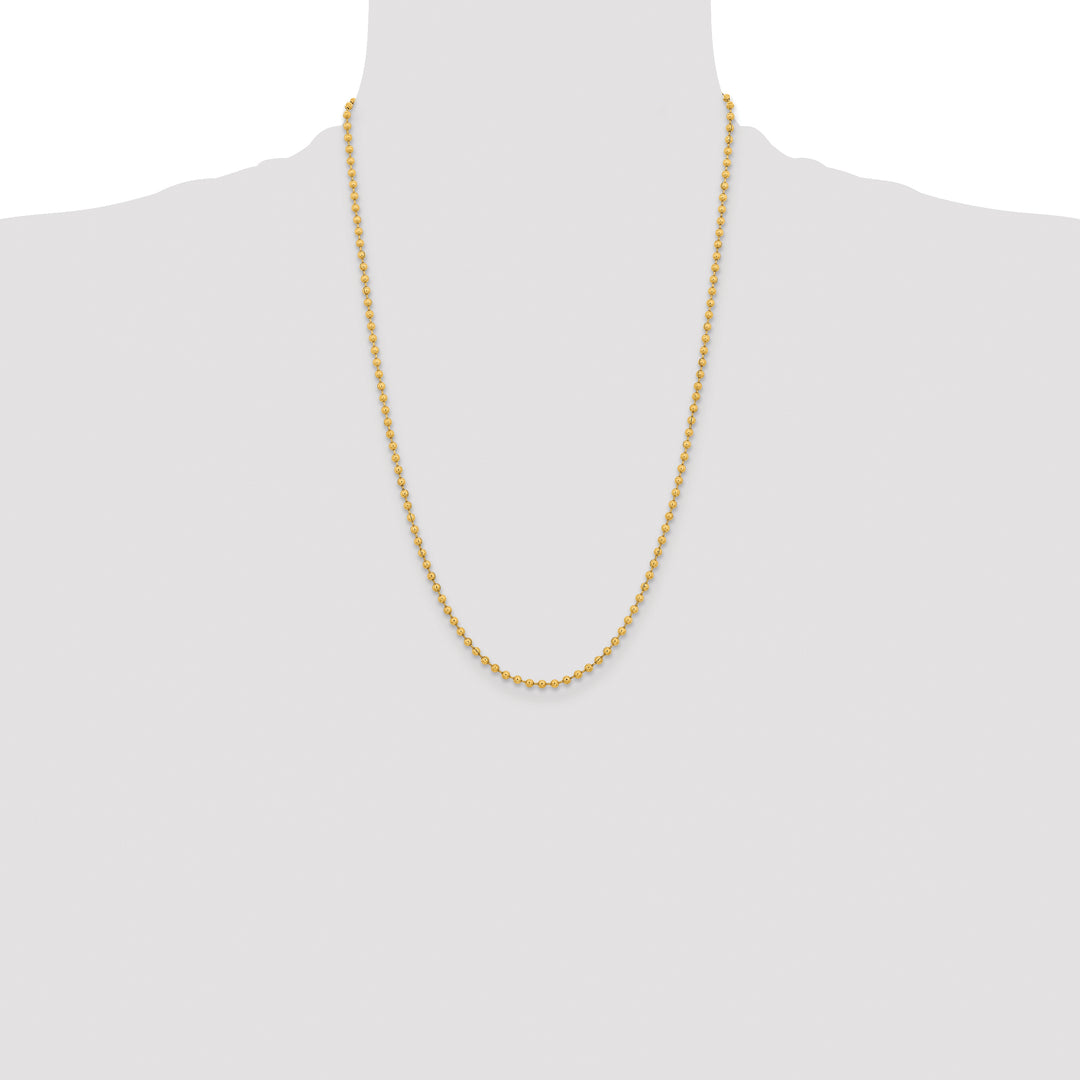 Chisel Stainless Steel Yellow Finish Finish 3mm Ball Chain