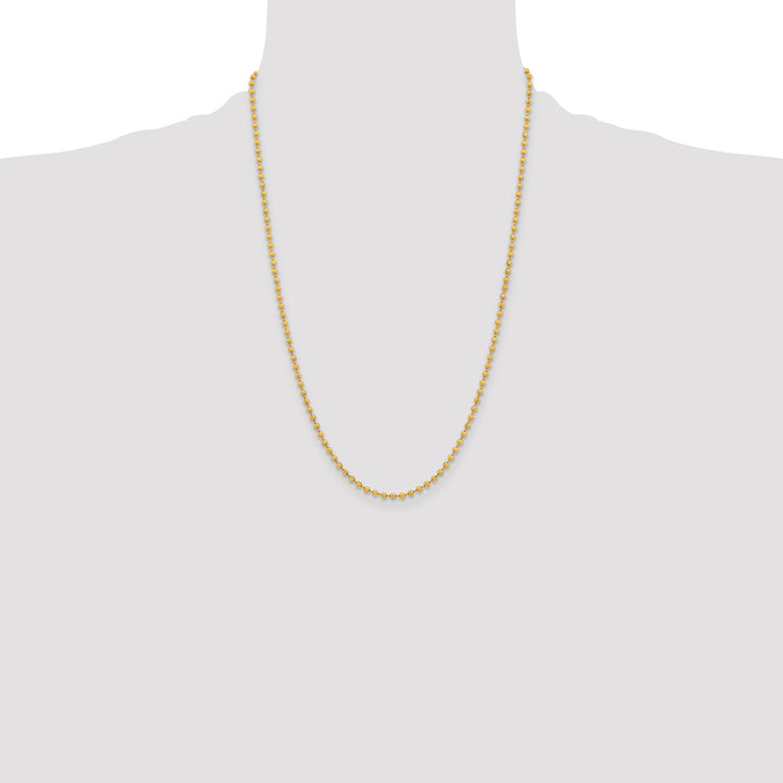 Chisel Stainless Steel Yellow Finish Finish 3mm Ball Chain