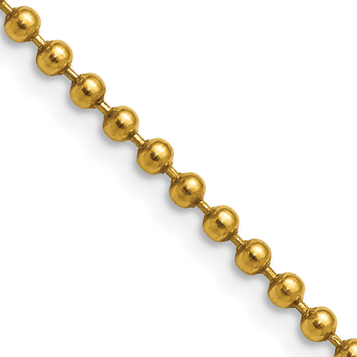 Chisel Stainless Steel Yellow Finish Finish 3mm Ball Chain