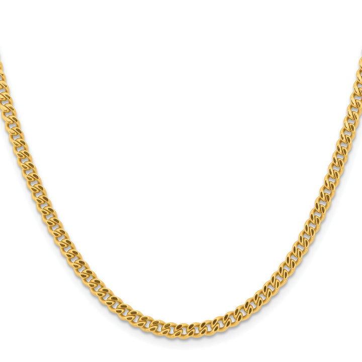 Chisel Stainless Steel Yellow Finish Finish 4mm Curb Chain