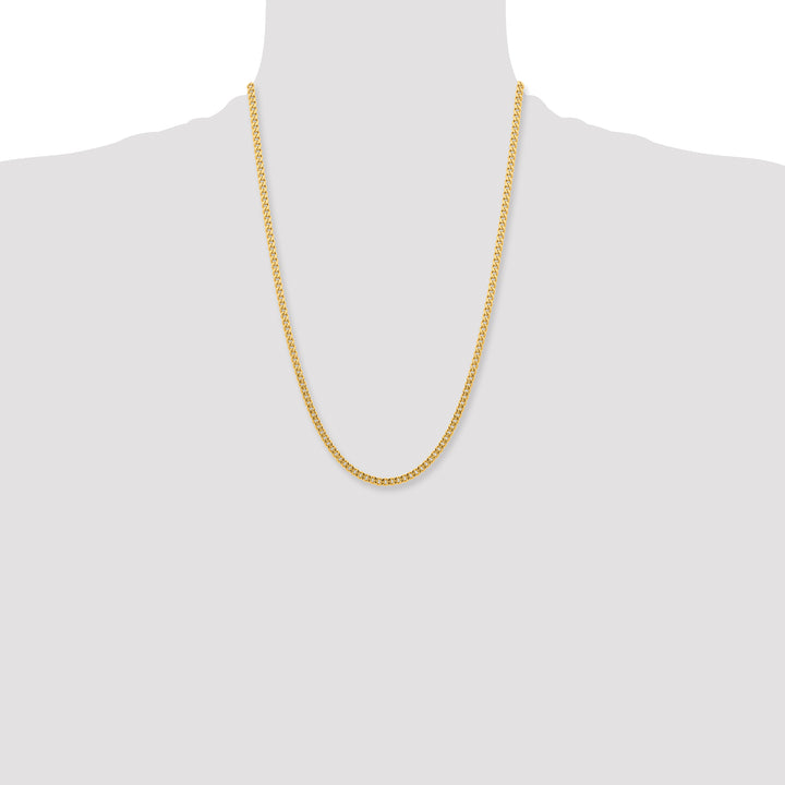 Chisel Stainless Steel Yellow Finish Finish 4mm Curb Chain