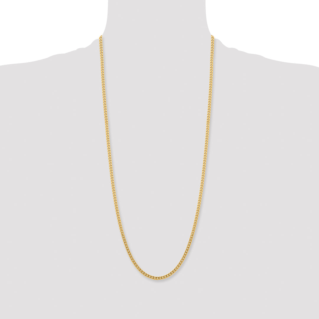 Chisel Stainless Steel Yellow Finish Finish 4mm Curb Chain