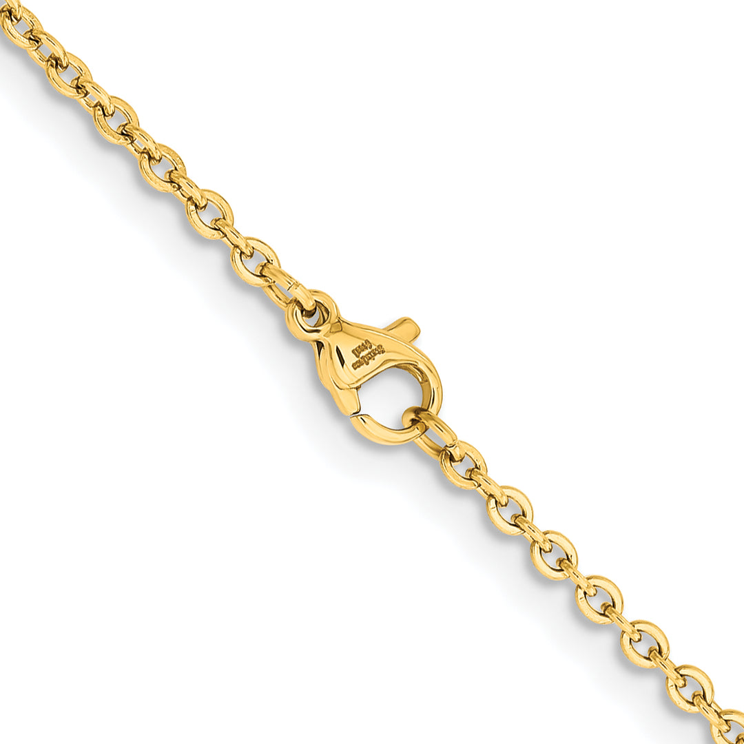 Chisel Stainless Steel Yellow Finish Finish 2.3mm Cable Chain